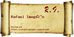 Rafael Imogén névjegykártya